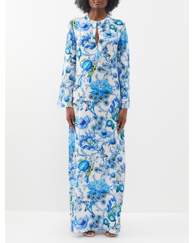 Mary Katrantzou Damen Collins Floral-print Silk Maxi Dress
