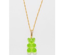 Nostalgia Bear Resin & 18kt Gold-plated Necklace