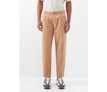 Assembly Tapered Brushed-cotton Chino Trousers
