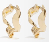 Ribbon Small 14kt Gold-vermeil Hoop Earrings