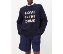 Love Is The Drug Intarsia Wool Sweater