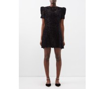 The Night Sparrow Floral-devoré Mini Dress