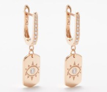 Evil Eye Diamond & 18kt Rose-gold Earrings