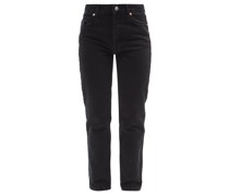 Jean droit taille haute en coton biologique Track