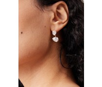 Floating Pear Crystal Drop Earrings