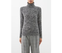 Roll-neck Marled Cashmere-blend Sweater