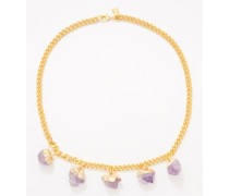 Amethystos Amethyst & 18kt Gold-plated Necklace