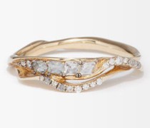 Inhale Diamond, Spinel & 18kt Gold Ring