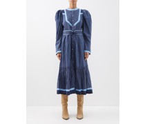 Palmer Patchwork-appliqué Cotton Midi Dress