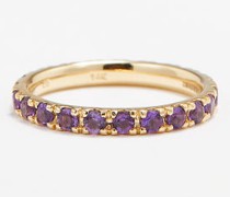 Amethyst & 14kt Gold Eternity Ring