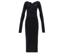 Responsible Cashmere Wide V-neck Knitted Dress