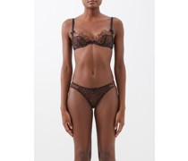 Lorna Leopard-print Scalloped Underwire Bra