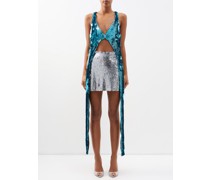 Sequinned Cropped Top