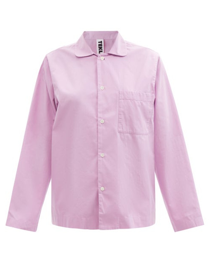 TEKLA Damen Organic-cotton Poplin Shirt
