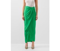 Paita High-rise Silk Wrap Maxi Skirt