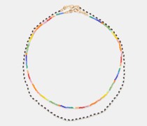 Set Of Two Kaleidoscope Beaded Necklaces