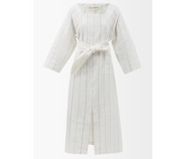 Shay Pinstriped Organic Cotton-blend Dress