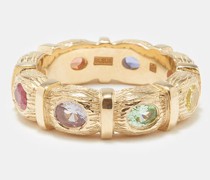 Window Box Eternity Sapphire & 9kt Gold Ring