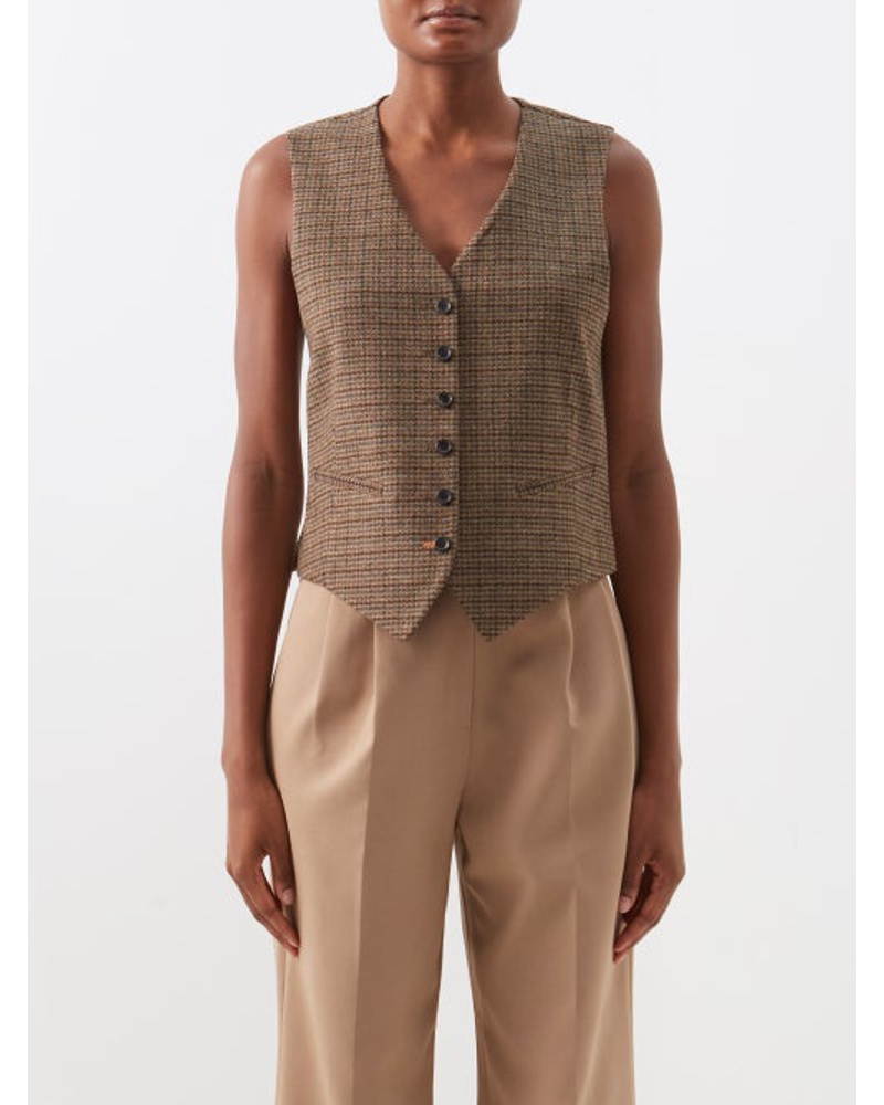 Fortela Damen Demi Check-tweed Waistcoat