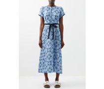 Rosie Floral-print Twill Midi Dress