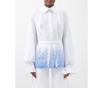Sequinned Cotton-lawn Shirt