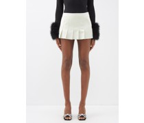 Nimue Pleated Satin Mini Skirt