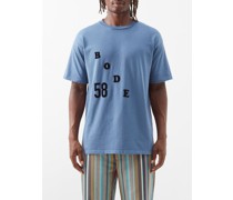 Flocked-logo Cotton-jersey T-shirt