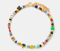 Rhapsody Crystal, Bead & 14kt Gold-plated Necklace