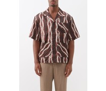Aloha Wave-print Twill Shirt