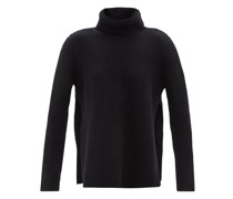 Split-side Wool Roll-neck Sweater