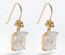 The Drop Cubic Zirconia & Gold-plated Earrings