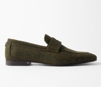 Flâneur Herringbone Tweed Loafers