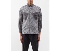 In The Mountain Printed Cotton-blend Ripstop Shirt