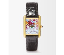 Vintage Cartier Tank Diamond & Gold-vermeil Watch