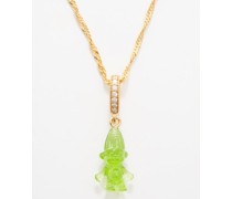 Lime Troll Crystal & 18kt Gold-plated Necklace