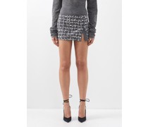 Minerva Crystal-embellished Twill Mini Skirt
