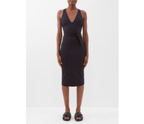 Lesina Crossover-strap Recycled-jersey Wrap Dress