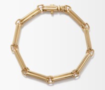Double Stretched Links 18kt Gold Bracelet