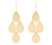 Brushed 18kt Gold Chandelier Earrings