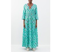 Alba Smile Sun-print Cotton Kaftan