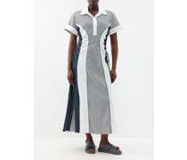 Sporty Spice Striped Seersucker Midi Dress