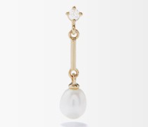 Princesse Mini Diamond, Pearl & 14kt Gold Earring