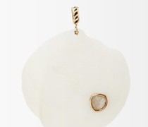 Polki-quartz, Shell & 18kt Gold Charm