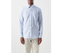 Striped Slubbed Linen-poplin Shirt