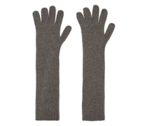 Recycled Cashmere-blend Ribbed Long Gloves