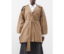 Dissect Belted Cotton-drill Trench Coat