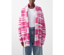Cardigan en cachemire rayé