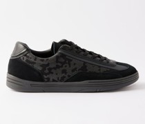 S0101 Reflective Leather And Suede Trainers