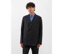 Junit Double-breasted Pinstripe Suit Jacket