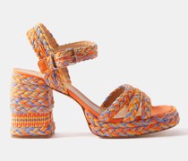 Valeria 90 Faux-raffia Sandals